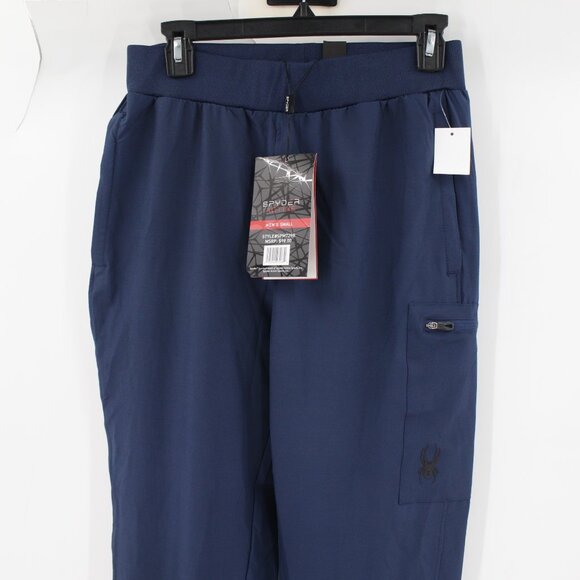 NWT Spyder pants mens small L30 Active Quick Dry Joggers Stretch blue pockets - Picture 2 of 14
